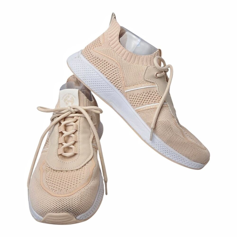 Avenue Nude Peach Sneakers EU Size 39 US Size 8.5 Mesh Slip-On Sock Shoe